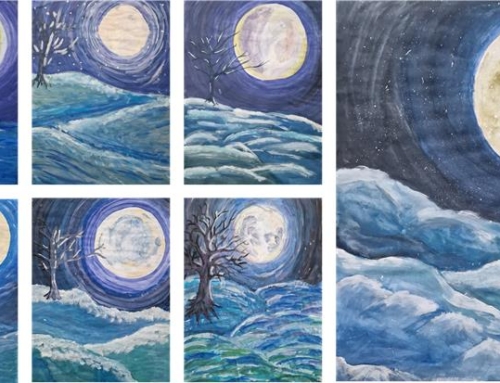 Mondlicht über Hügeln